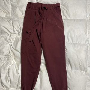 ASOS maroon paperbag pants, size 6, NWT